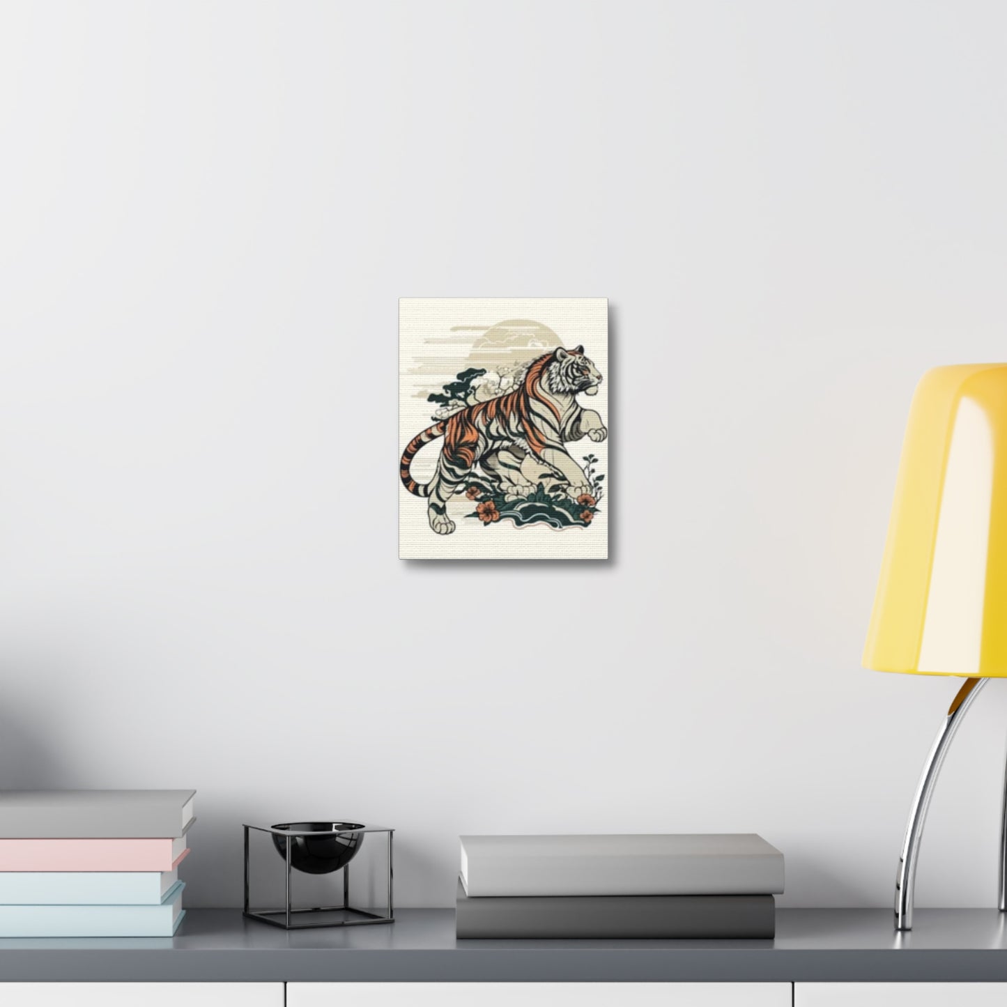 Roaring Tiger Stretched Canvas Art - Home Decor, Wall Art, Nature Lover Gift, Animal Themed Decoration, Bold Tiger Print