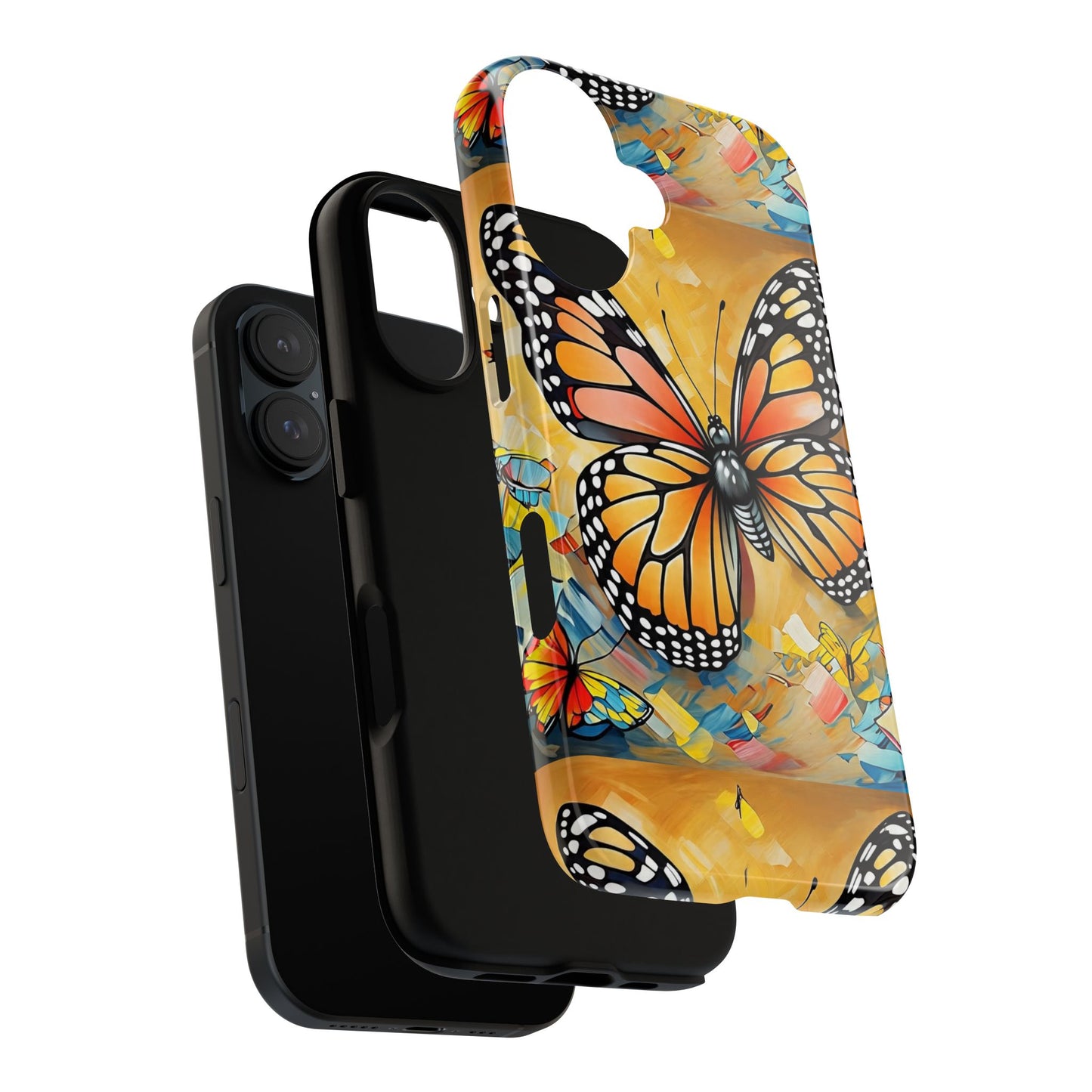 Monarch Butterfly Phone Case, Tough Cases, Floral Phone Cover, Butterfly Design, Gift for Nature Lovers