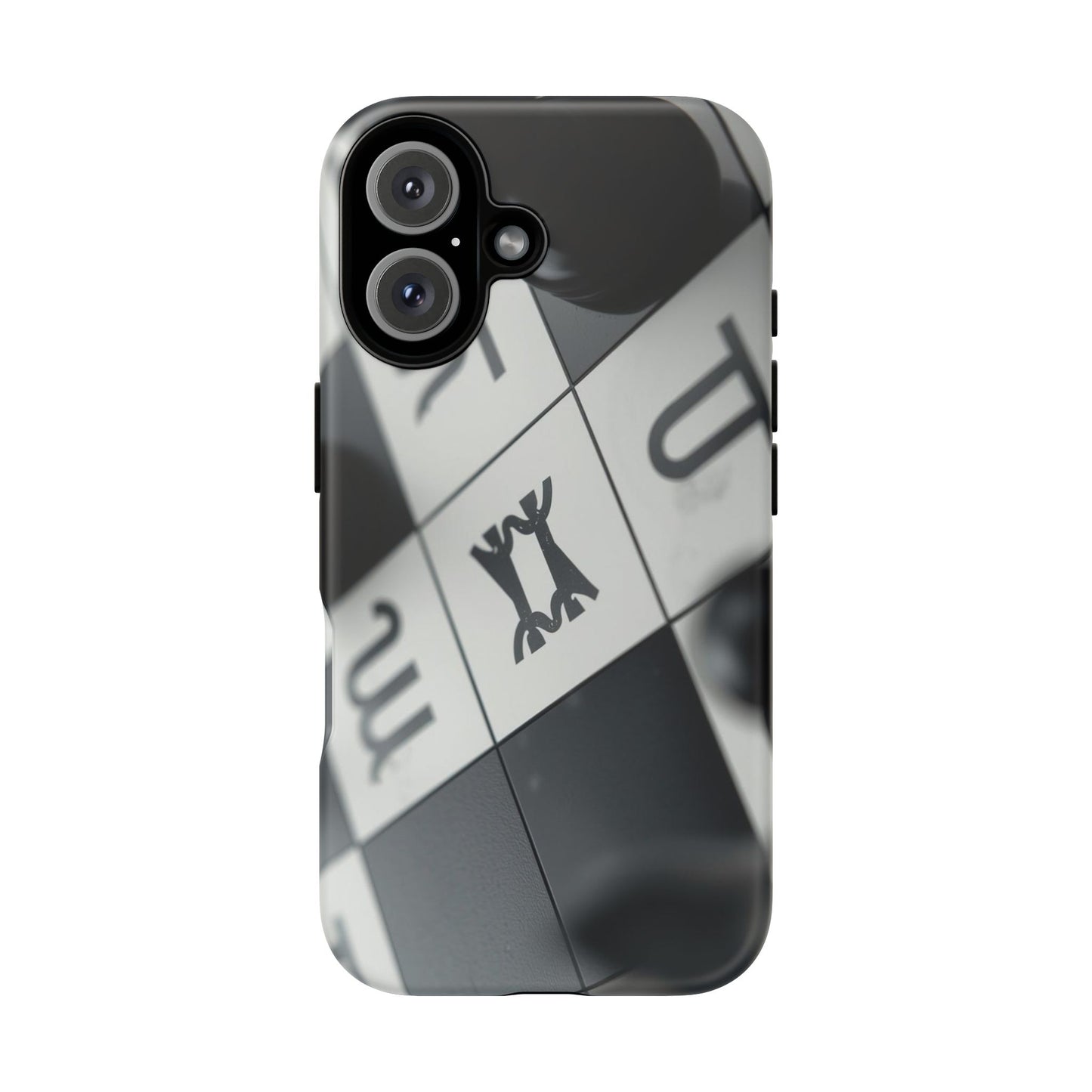 Tough Cases Phone Case, Stylish Phone Cover, Modern Tech Accessory, Unique Gift, Black and White Design