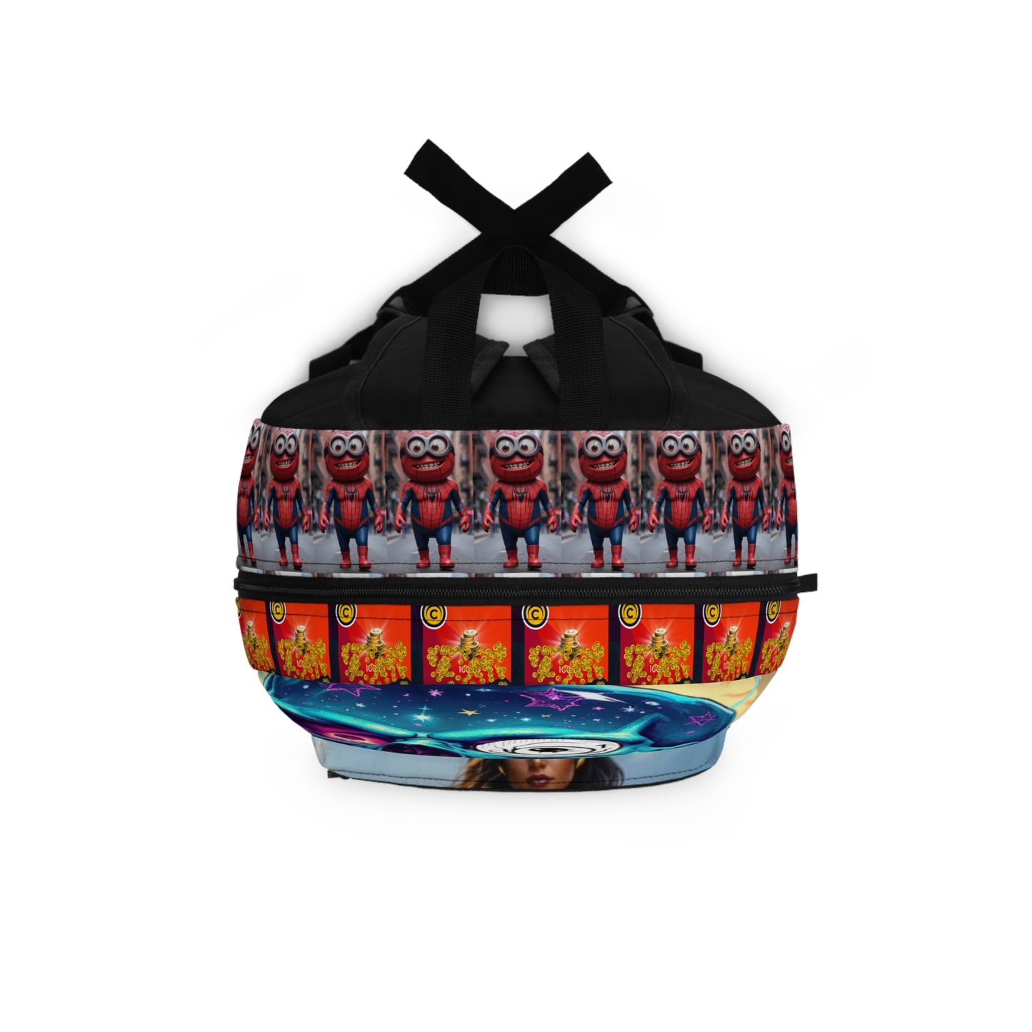 Skull Collage Backpack — Bold Graphic Streetwear Bag