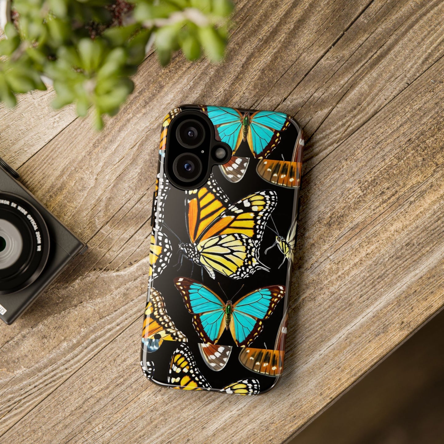 Butterfly Tough Phone Case, Colorful Butterfly Phone Cover, Stylish Phone Accessory, Gift for Nature Lovers, Floral Phone Case