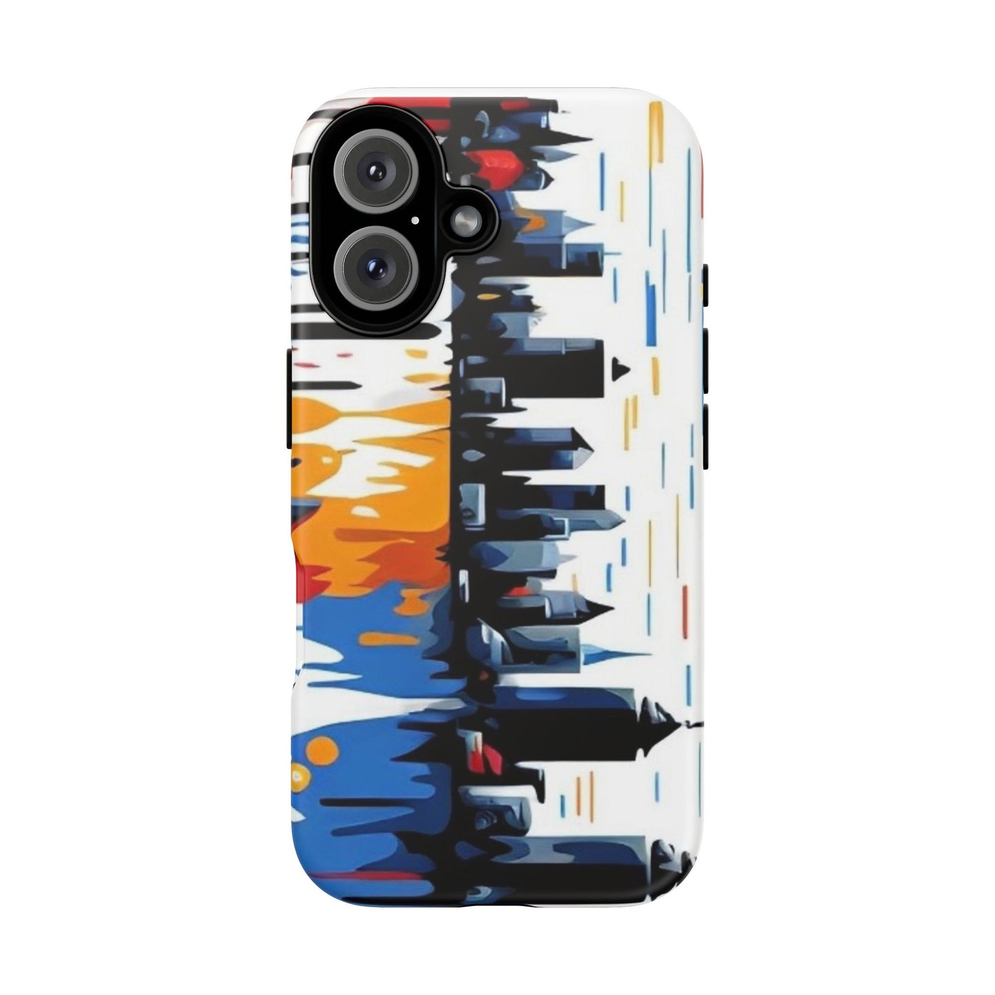 Vibrant Cityscape Phone Case - Stylish Protection for Adventurers, Urban Lovers, Holiday Gifts, Fun Colorful Design, Tough & Durable