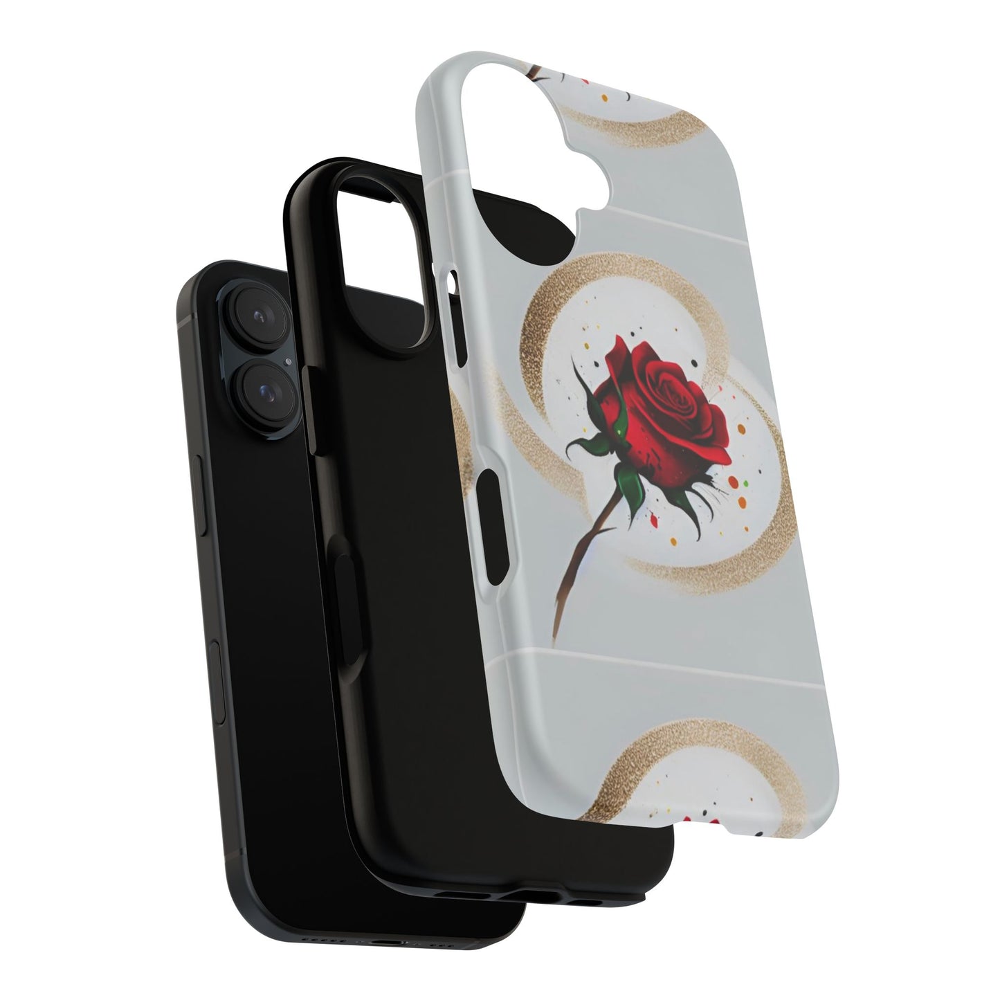 Rose Heart Phone Case | Tough Cases | Floral Gift for Her, Stylish Mobile Cover, Cute Rose Design, Trendy Tech Accessories
