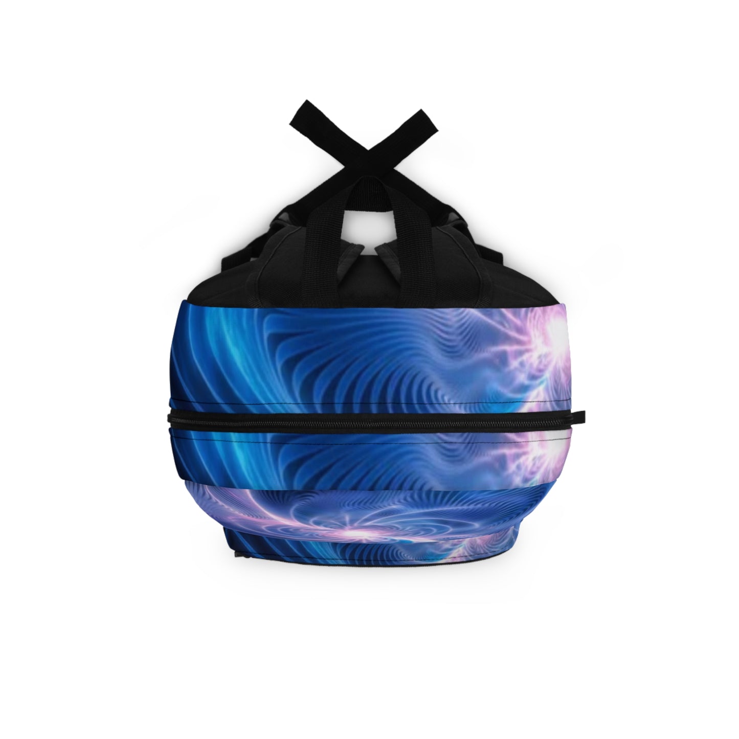Blue Cosmic Swirl Backpack — Abstract Galaxy Print School & Travel Bag
