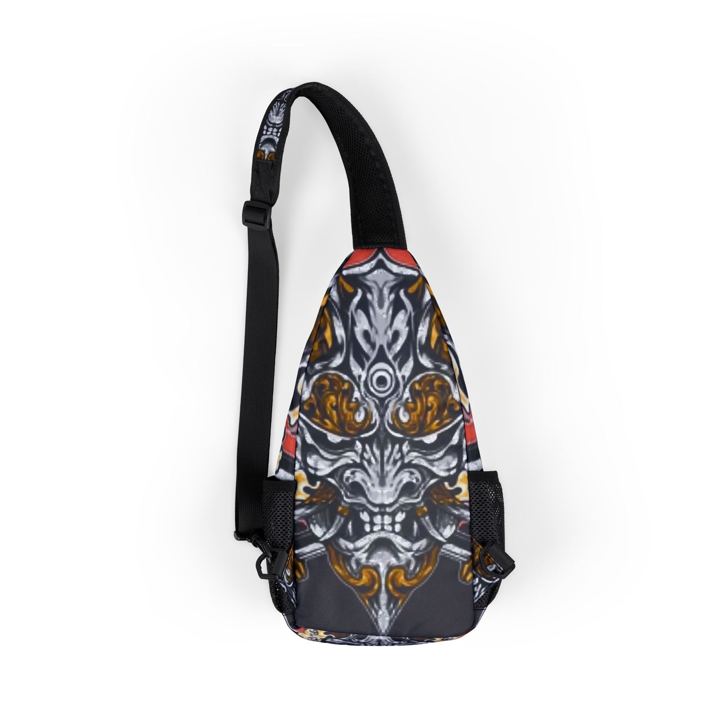 Abstract Tribal Chest Bag — Bold Symmetrical Graphic Sling Pack