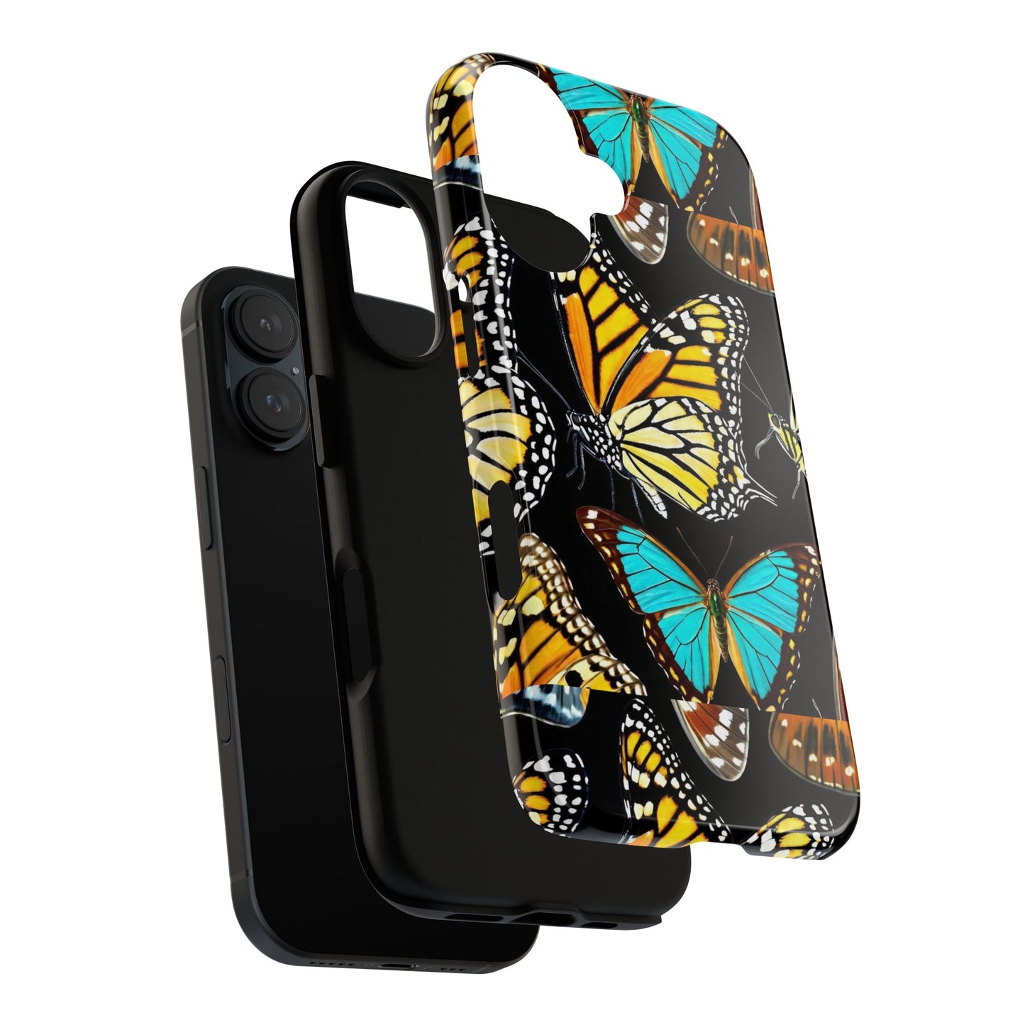 Butterfly Tough Phone Case, Colorful Butterfly Phone Cover, Stylish Phone Accessory, Gift for Nature Lovers, Floral Phone Case