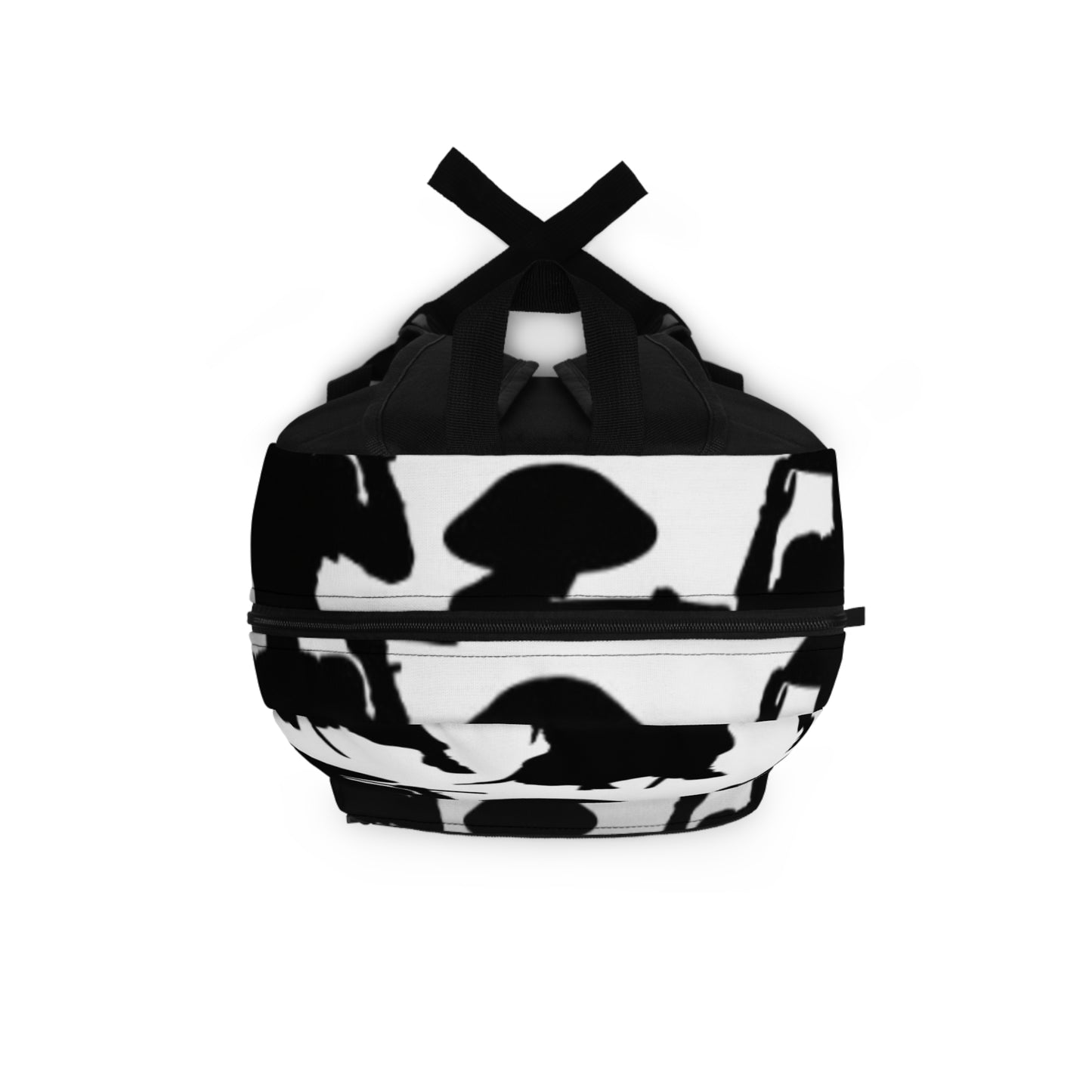 Anime Samurai Black & White Graphic Backpack — Manga Panel School Bag