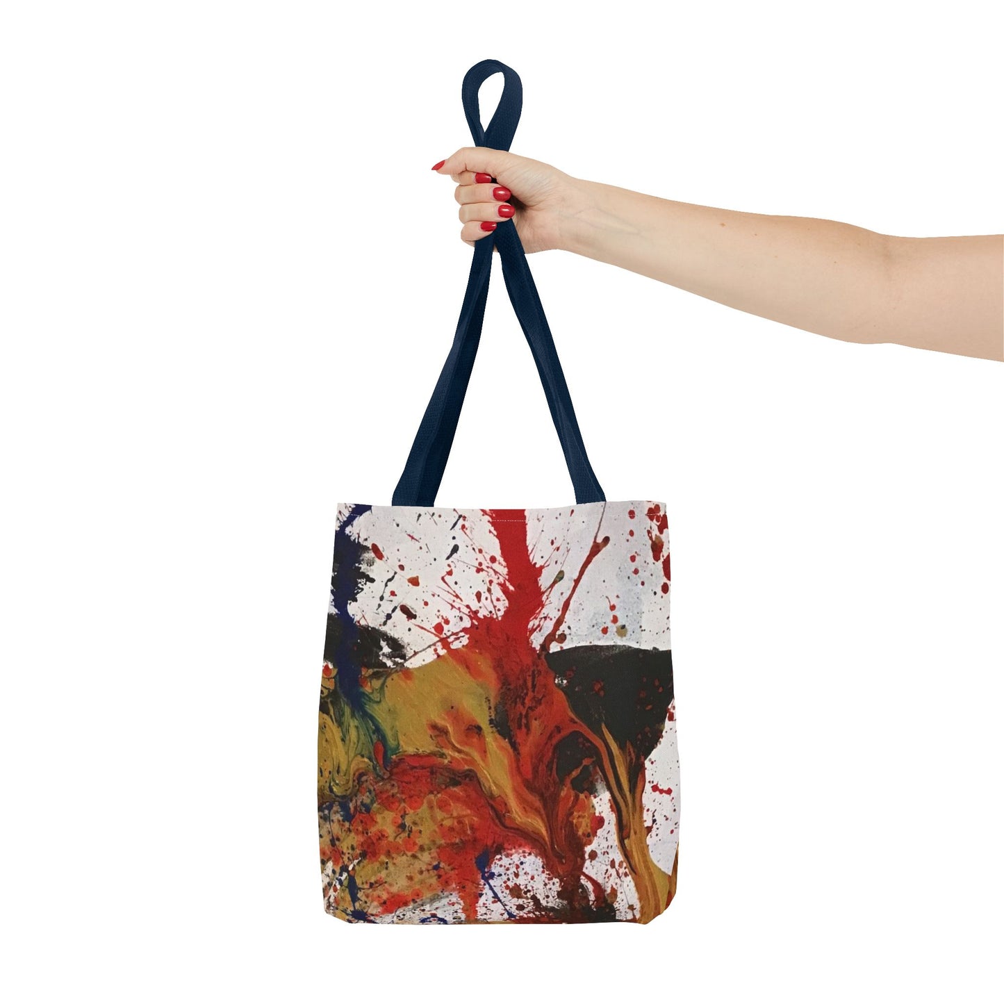 Abstract Paint Splatter Tote Bag — Colorful Artistic Canvas Tote