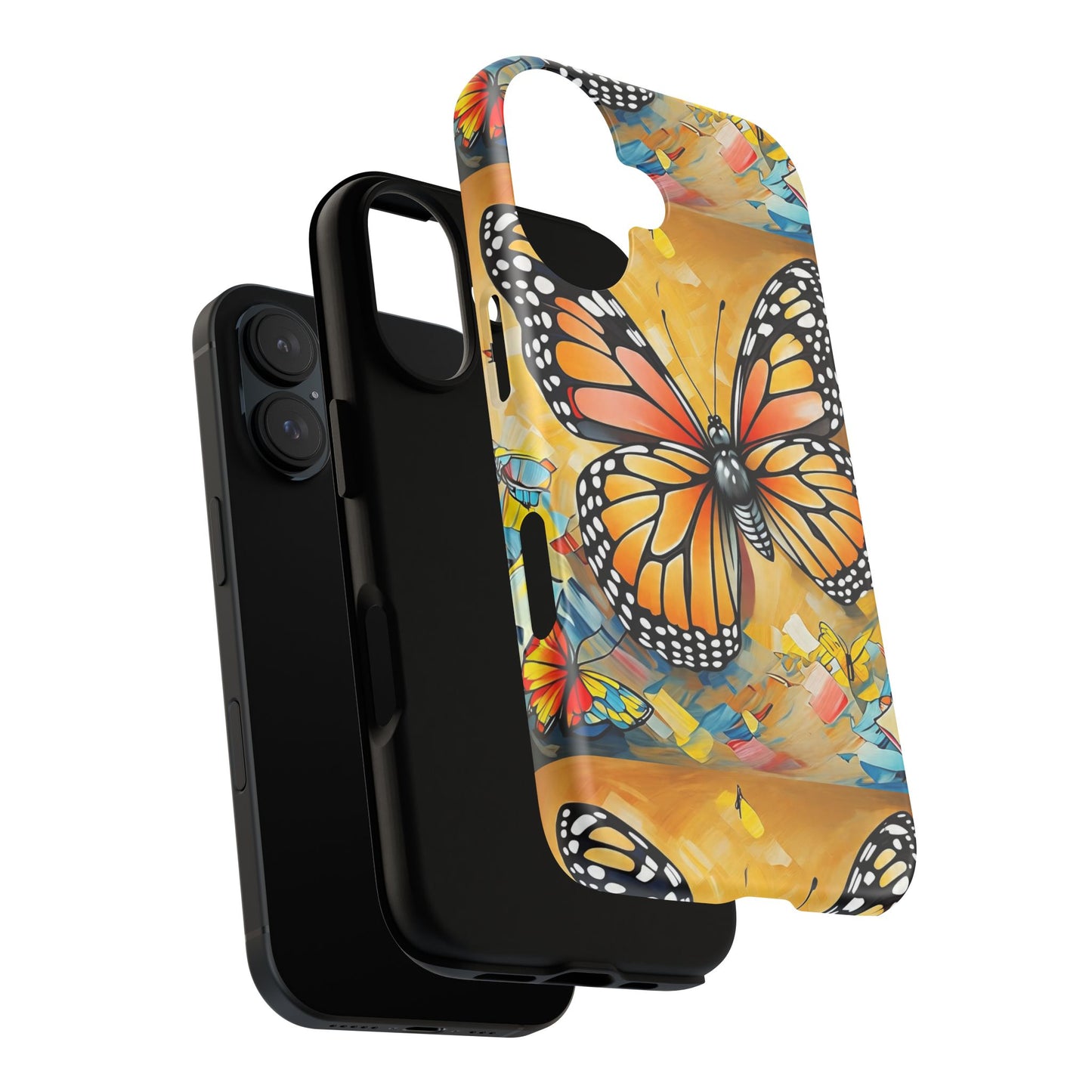 Monarch Butterfly Phone Case, Tough Cases, Floral Phone Cover, Butterfly Design, Gift for Nature Lovers