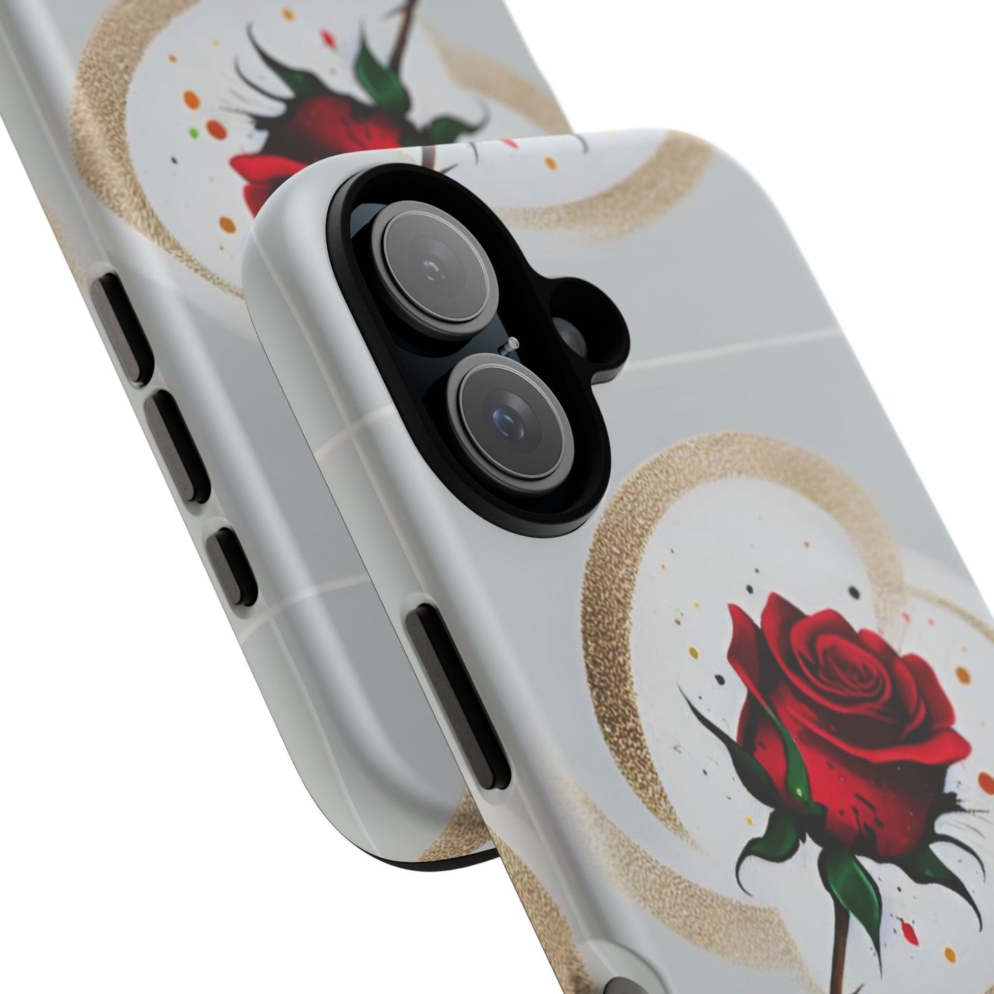 Rose Heart Phone Case | Tough Cases | Floral Gift for Her, Stylish Mobile Cover, Cute Rose Design, Trendy Tech Accessories