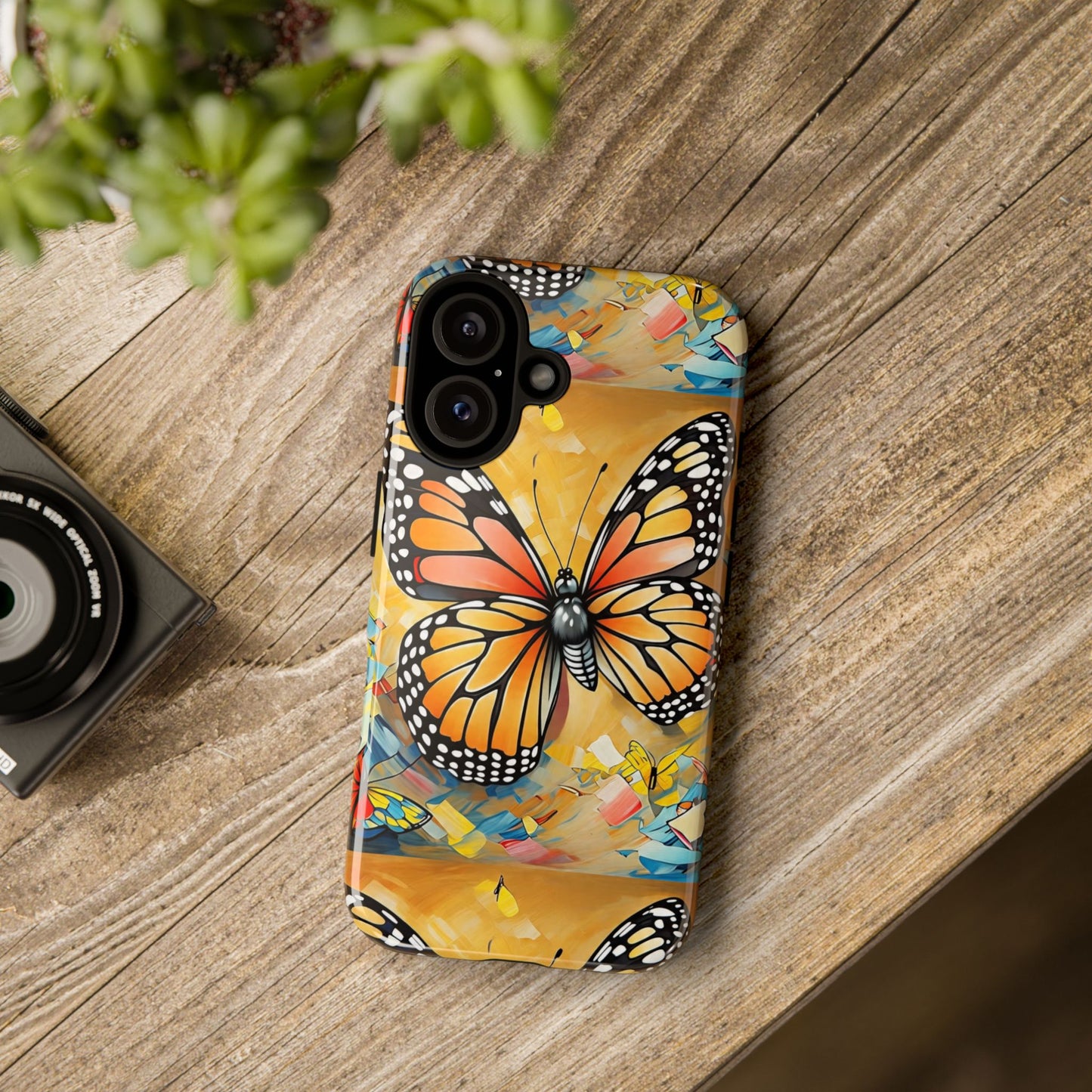 Monarch Butterfly Phone Case, Tough Cases, Floral Phone Cover, Butterfly Design, Gift for Nature Lovers
