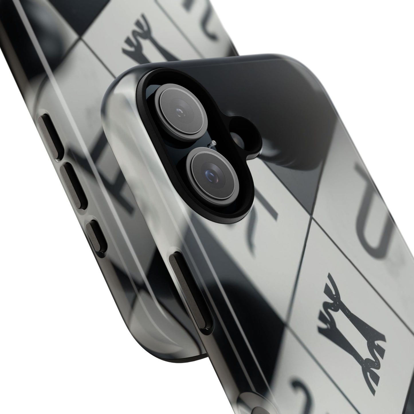Tough Cases Phone Case, Stylish Phone Cover, Modern Tech Accessory, Unique Gift, Black and White Design