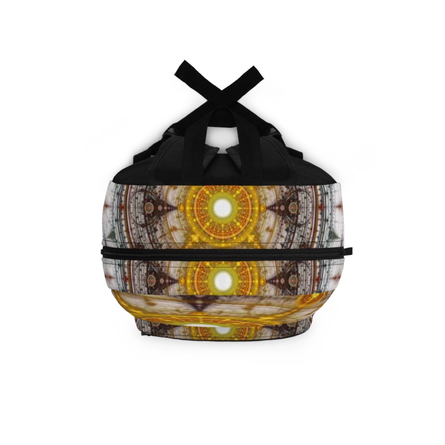 Golden Mandala Backpack – Radiant Geometric Daypack