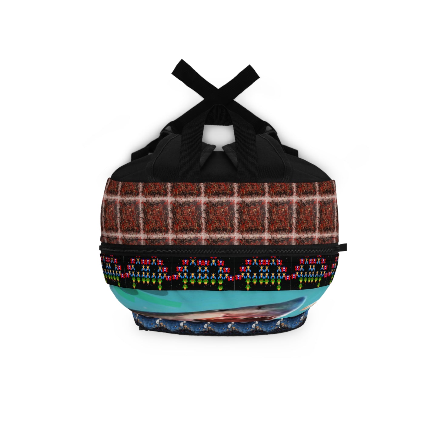 Shark & Superhero Graphic Backpack — Vibrant Anime-Style School Bag