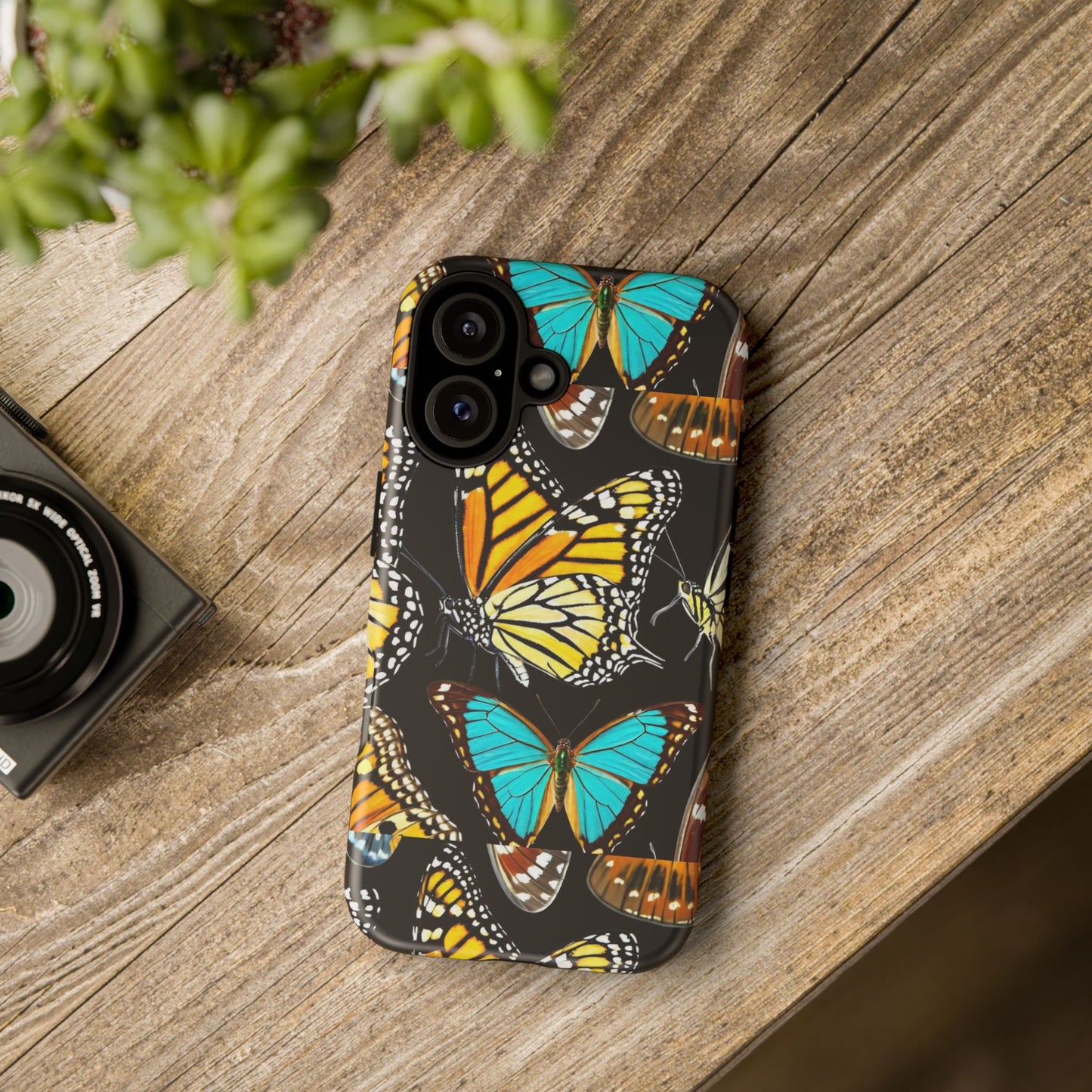 Butterfly Tough Phone Case, Colorful Butterfly Phone Cover, Stylish Phone Accessory, Gift for Nature Lovers, Floral Phone Case