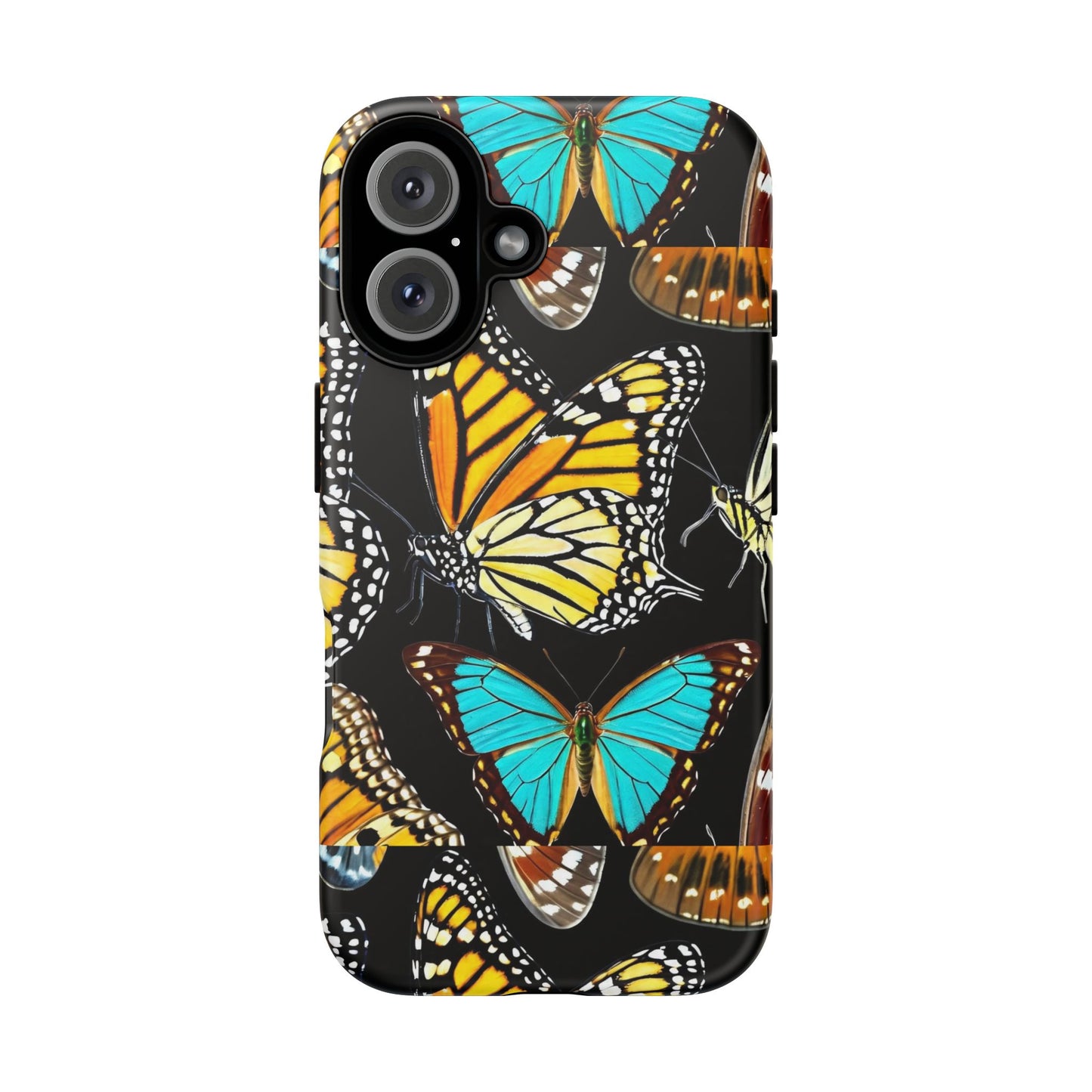 Butterfly Tough Phone Case, Colorful Butterfly Phone Cover, Stylish Phone Accessory, Gift for Nature Lovers, Floral Phone Case