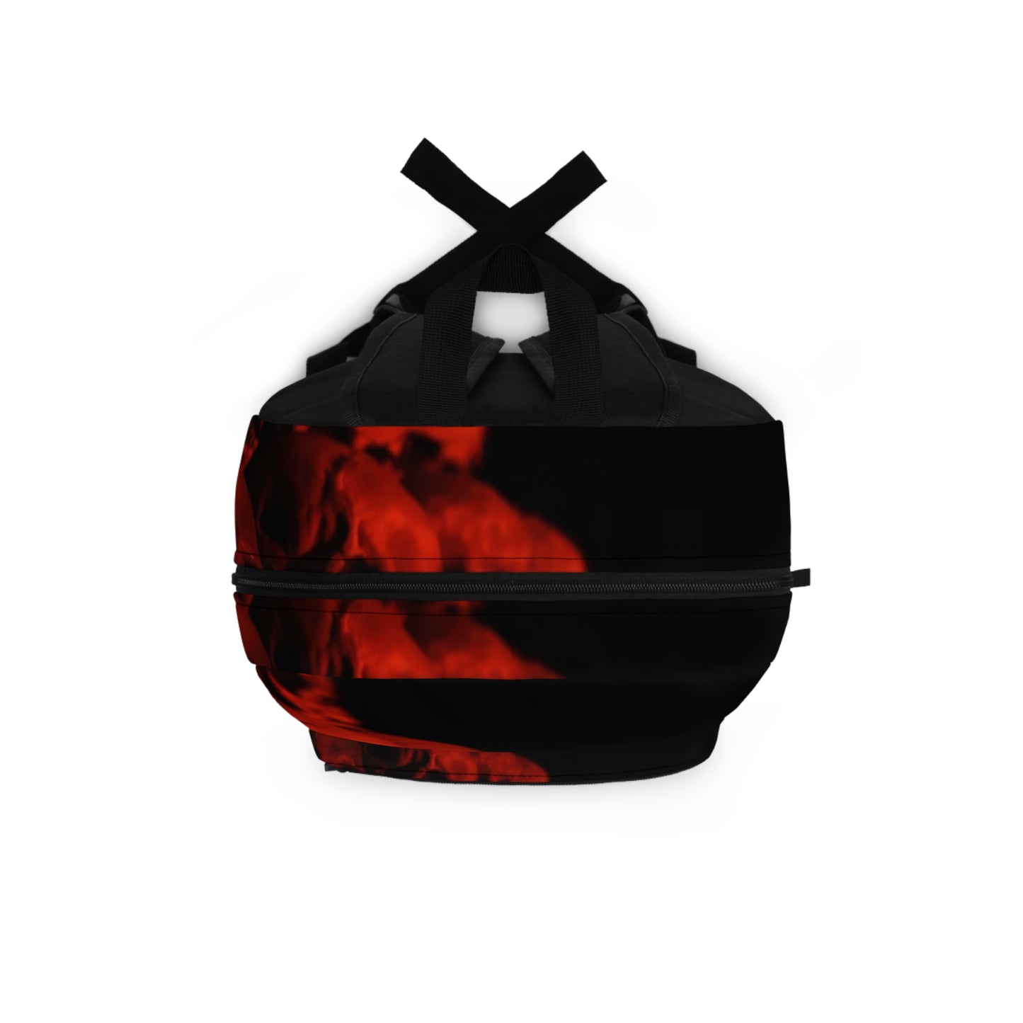 Backpack — Dark Red Skull Pattern Backpack, Gothic Halloween Daypack