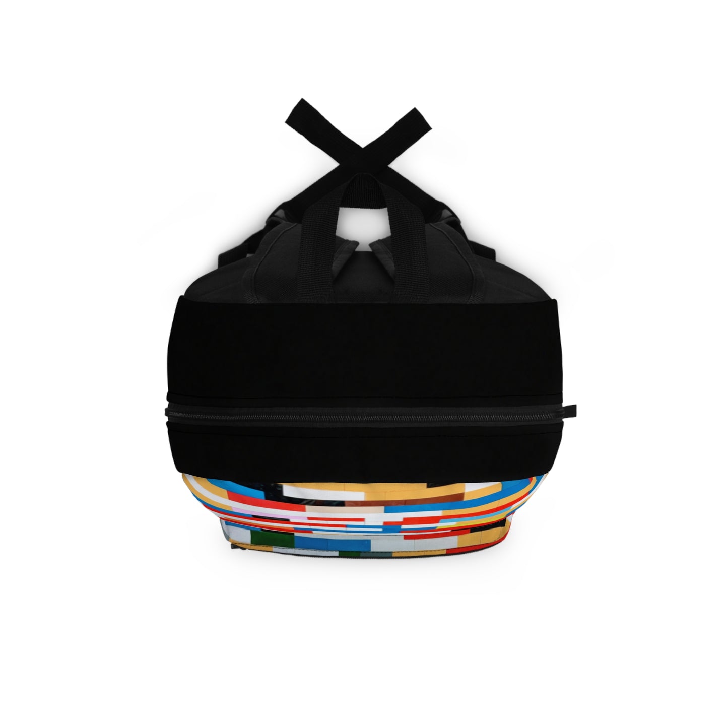 Color Block Pixel Backpack — Modern Geometric School & Travel Bag