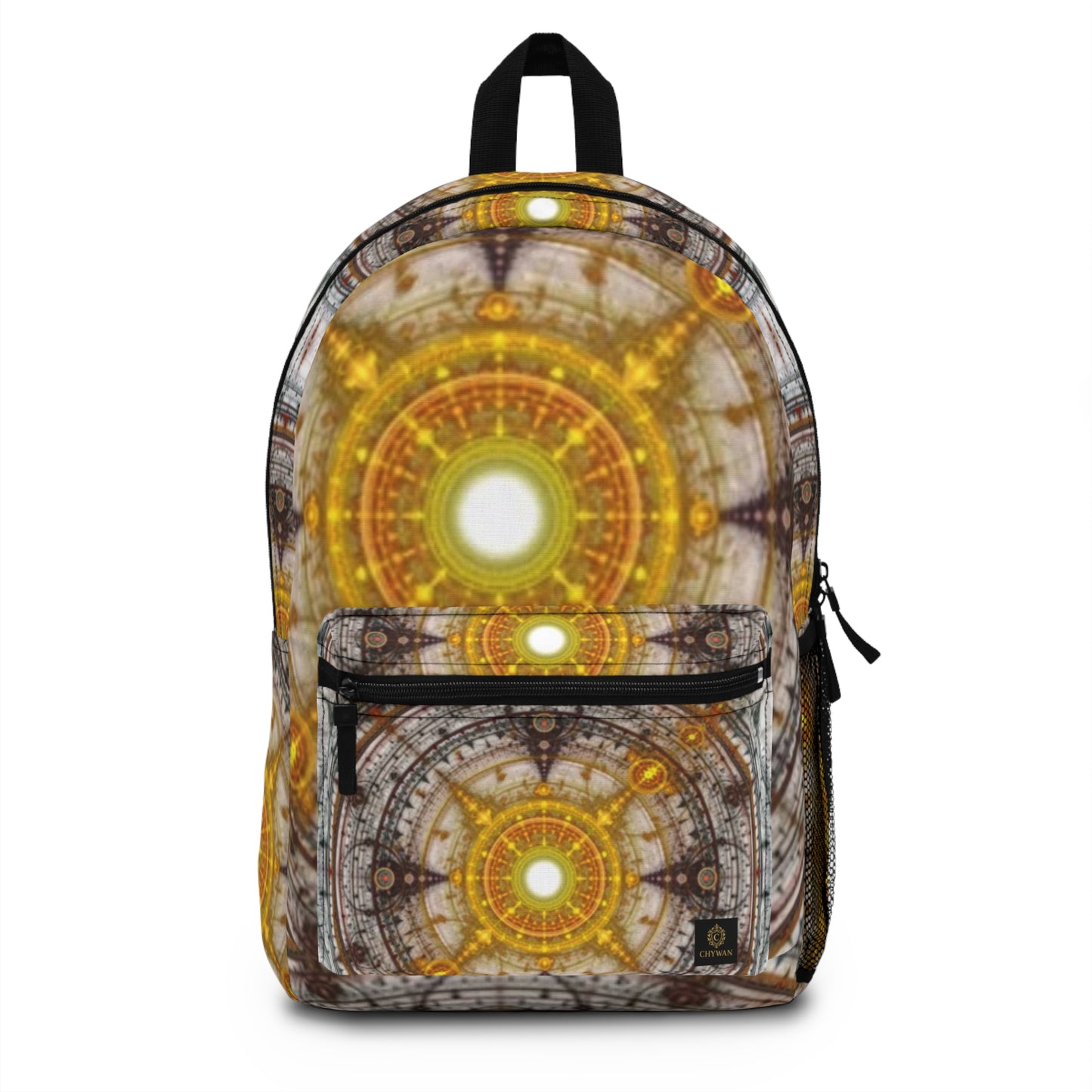 Golden Mandala Backpack – Radiant Geometric Daypack