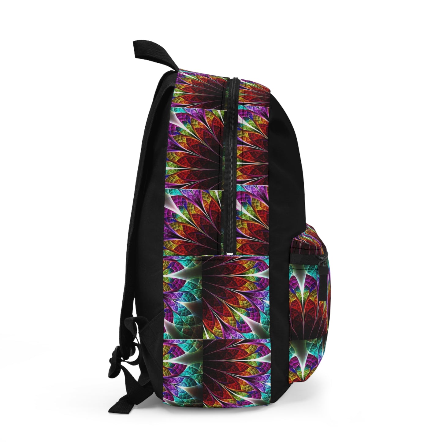 Mandala Prism Backpack — Colorful Geometric Pattern School Bag
