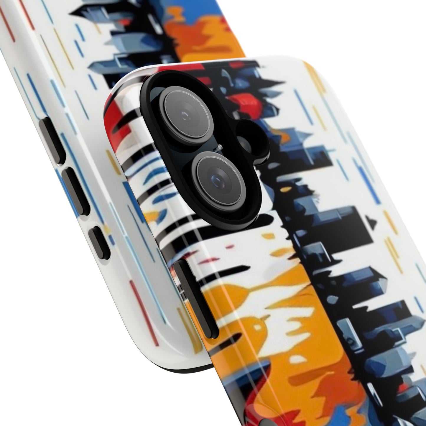Vibrant Cityscape Phone Case - Stylish Protection for Adventurers, Urban Lovers, Holiday Gifts, Fun Colorful Design, Tough & Durable