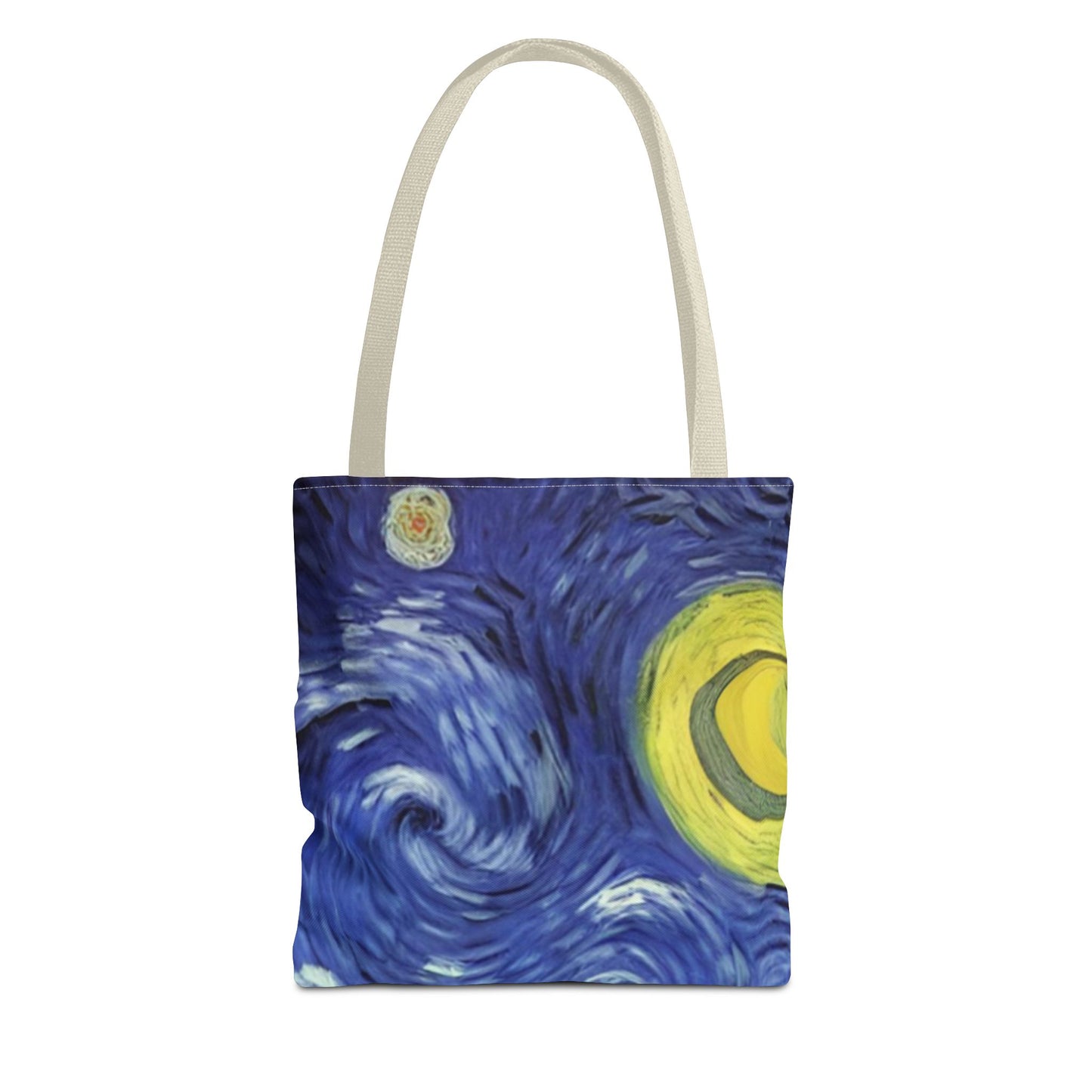 Starry Night-Inspired Tote Bag — Van Gogh Style Swirl All-Over Print
