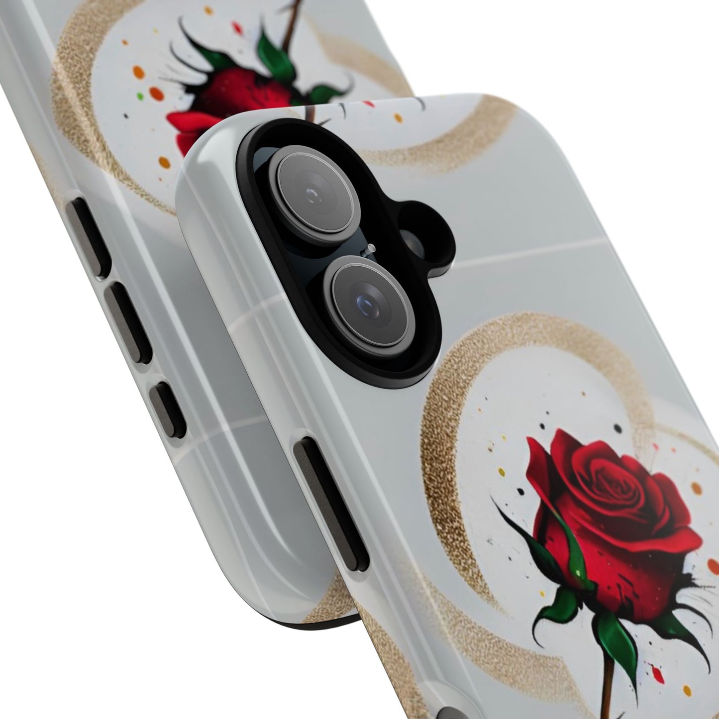 Rose Heart Phone Case | Tough Cases | Floral Gift for Her, Stylish Mobile Cover, Cute Rose Design, Trendy Tech Accessories