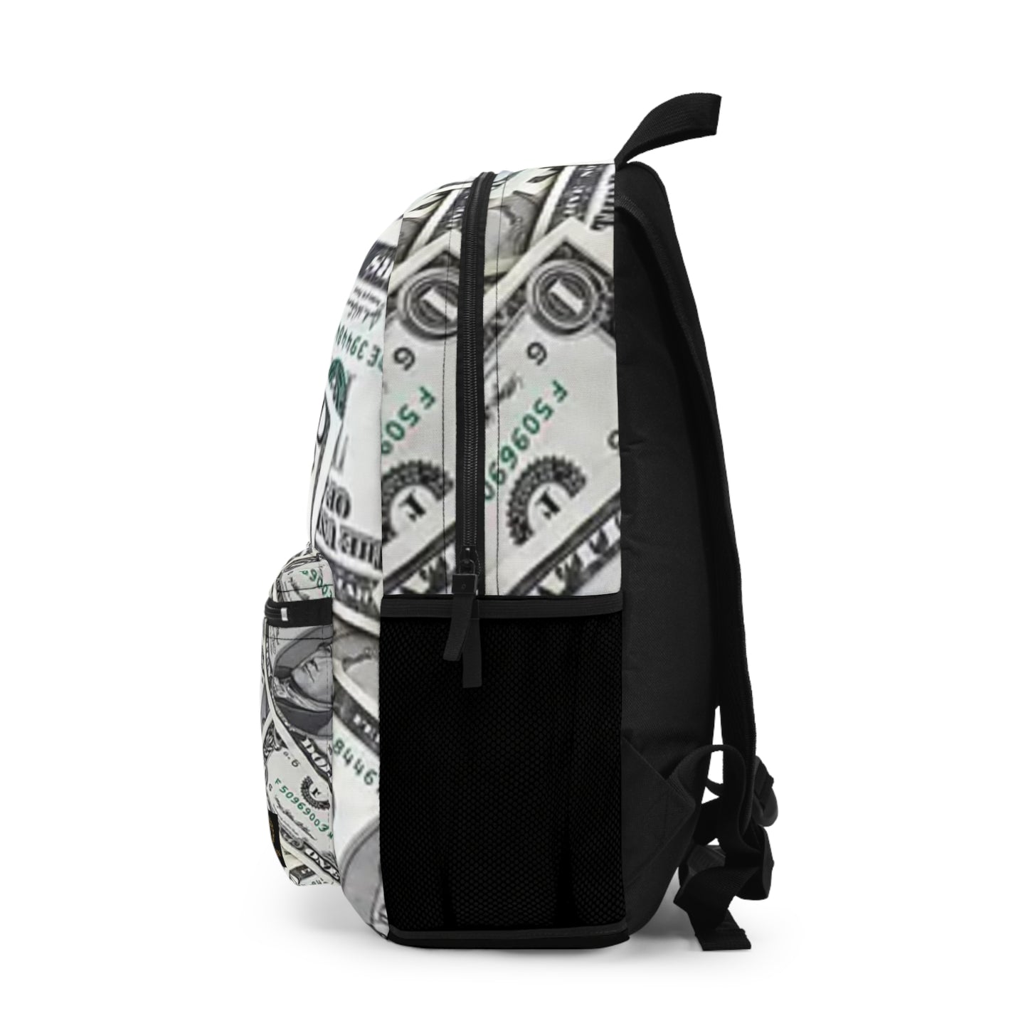 Money Print Backpack — Dollar Bill Pattern School & Travel Bag