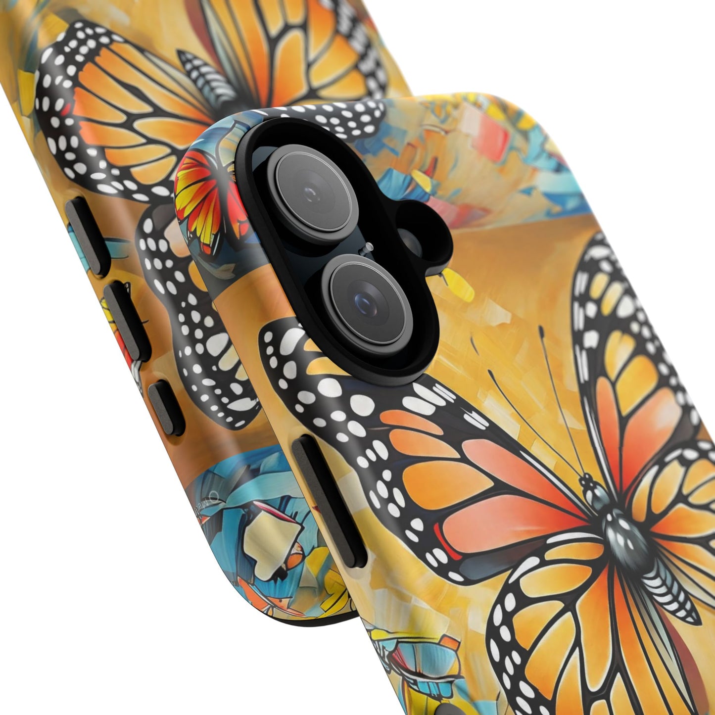 Monarch Butterfly Phone Case, Tough Cases, Floral Phone Cover, Butterfly Design, Gift for Nature Lovers