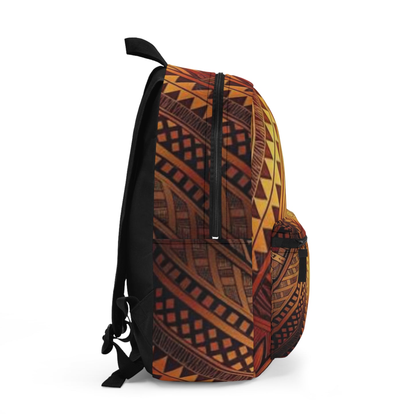 Tribal Sunburst Backpack — Polynesian-Inspired Geometric Travel Pack
