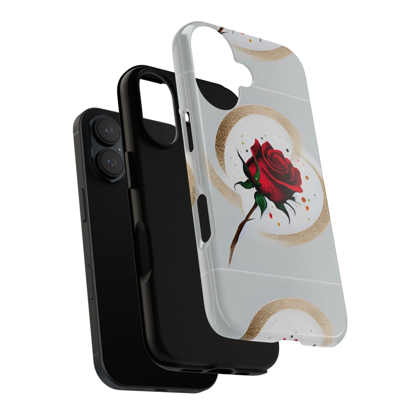Rose Heart Phone Case | Tough Cases | Floral Gift for Her, Stylish Mobile Cover, Cute Rose Design, Trendy Tech Accessories