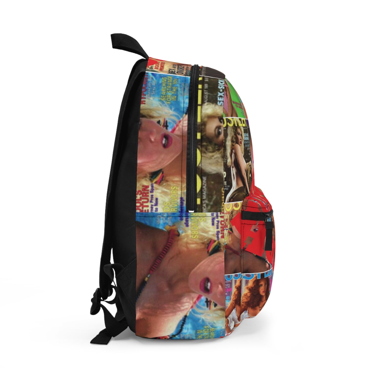 Hustler Magazine Collage Backpack - Retro Pinup Cover Print