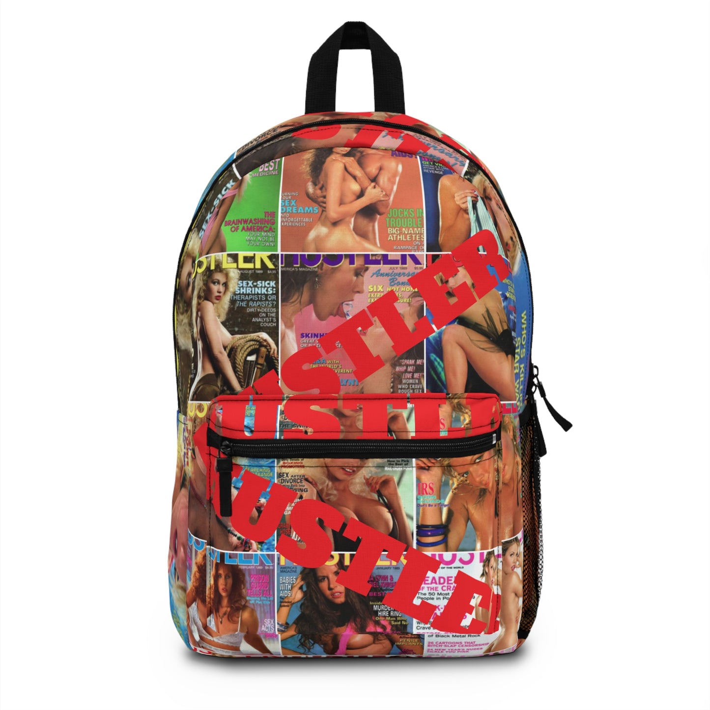 Hustler Magazine Collage Backpack - Retro Pinup Cover Print
