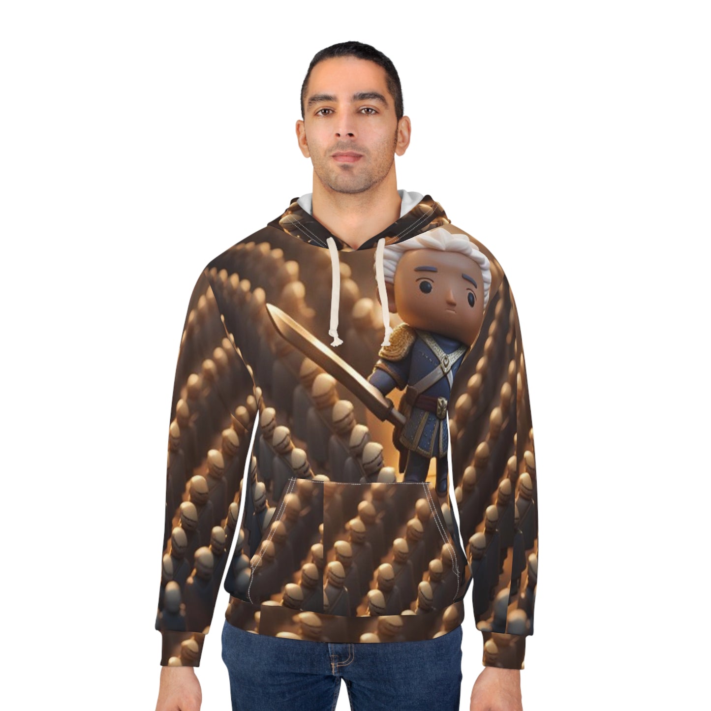 Figurine Knight Hoodie — Cozy All-Over-Print Pop Vinyl Style Pullover
