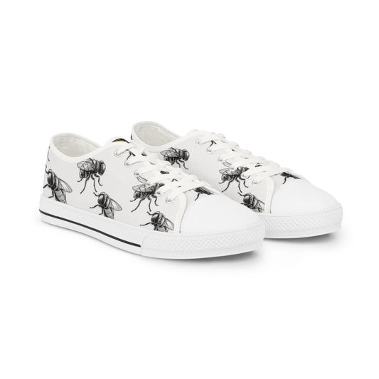 Artistic Bee Print Low Top Sneakers for Stylish Comfort