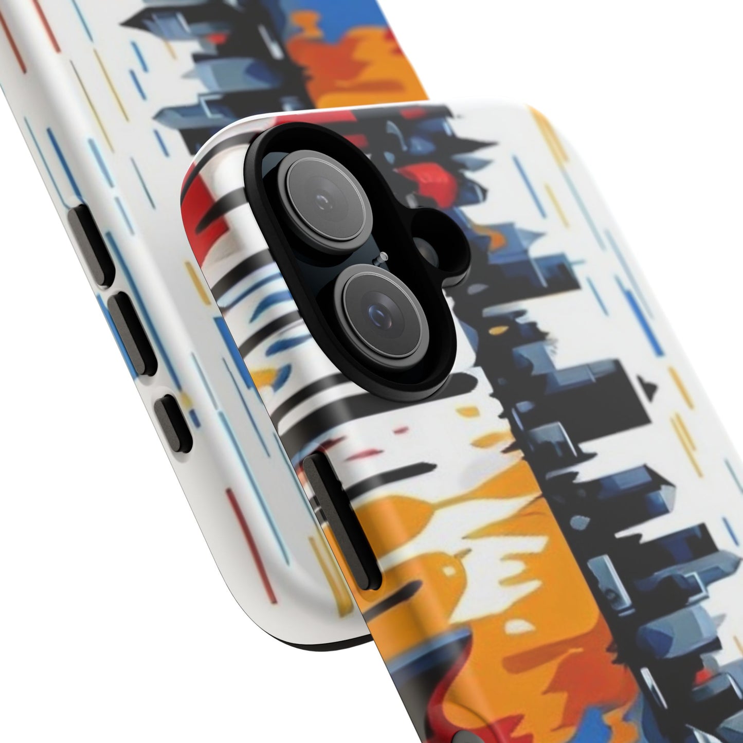 Vibrant Cityscape Phone Case - Stylish Protection for Adventurers, Urban Lovers, Holiday Gifts, Fun Colorful Design, Tough & Durable