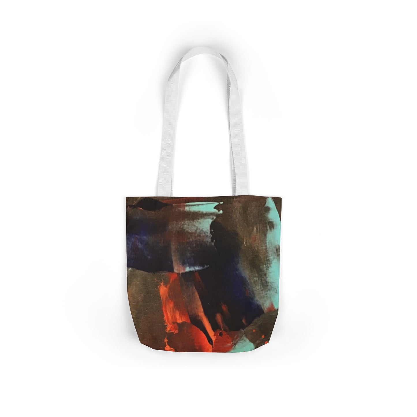 Abstract Watercolor Canvas Tote — Colorful Fluid Art Beach & Market Bag