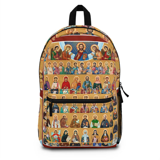 Saints Icon Backpack — Religious Christian Iconography School Bag