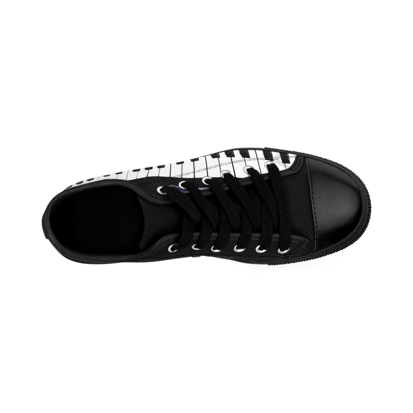 Piano Keys Low-Top Sneakers — Musician Men’s Canvas Shoes