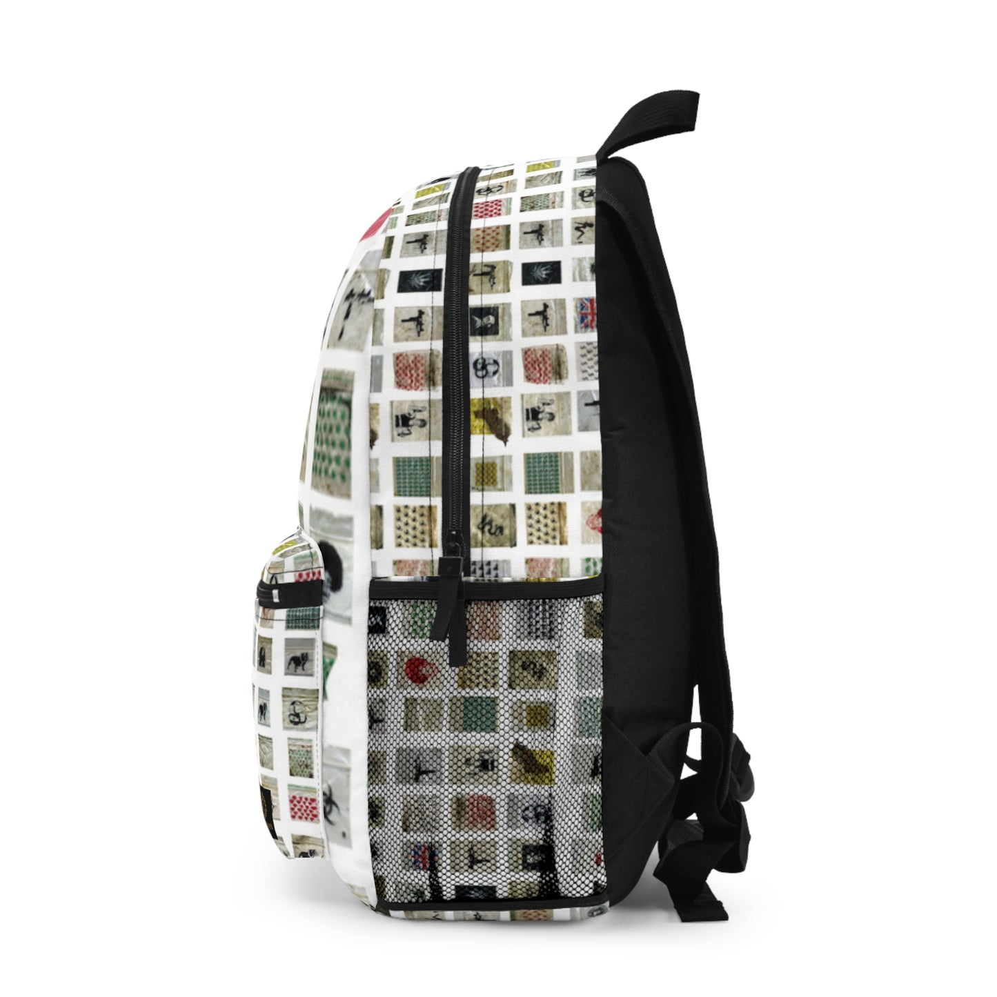 Photo Tile Grid Backpack — Collage Pattern School & Travel Bag
