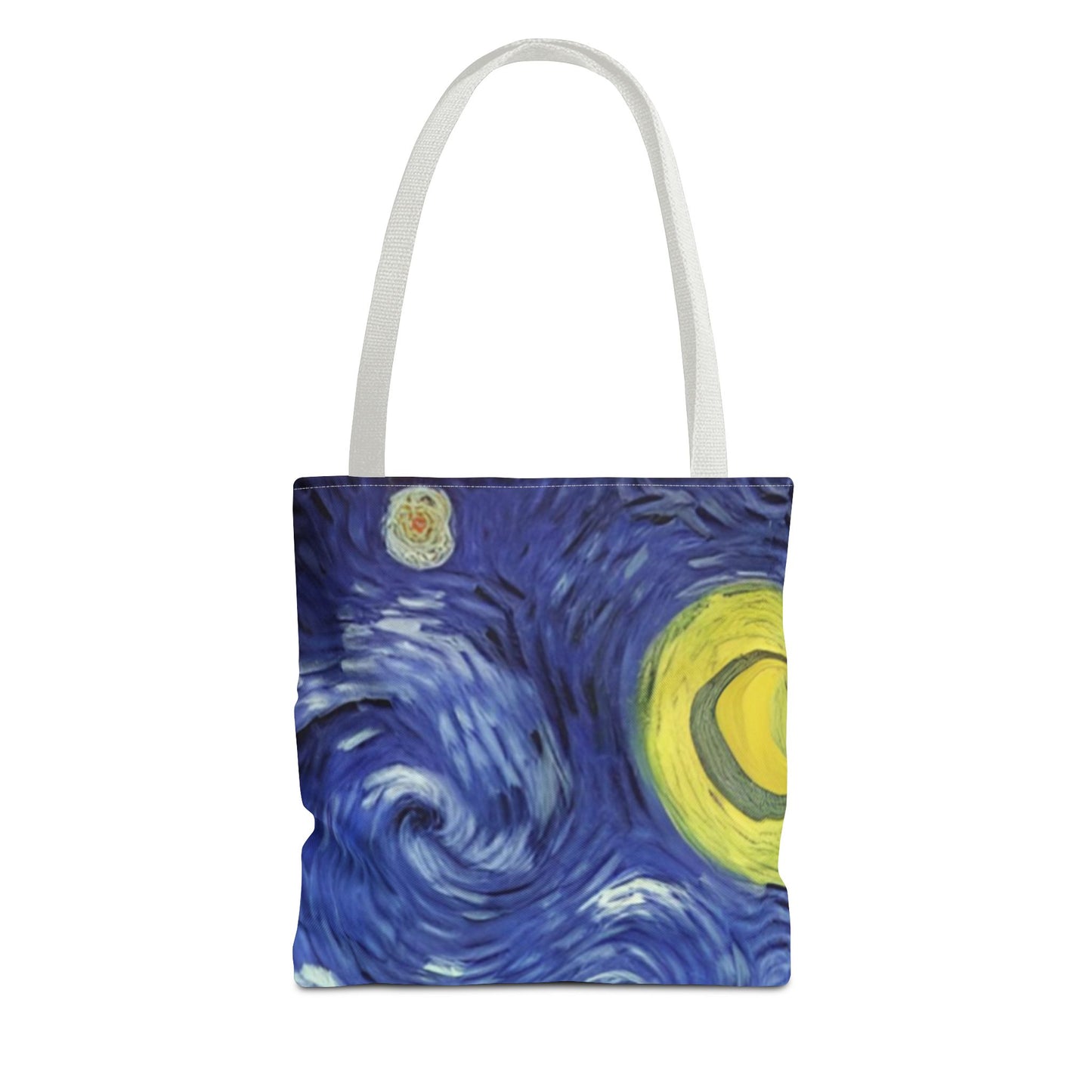 Starry Night-Inspired Tote Bag — Van Gogh Style Swirl All-Over Print