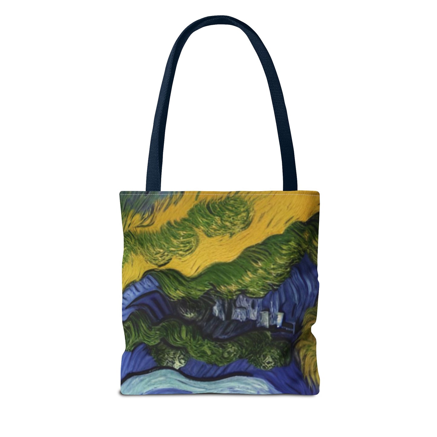 Starry Night-Inspired Tote Bag — Van Gogh Style Swirl All-Over Print
