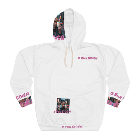 Given Graphic Hoodie — Urban Photo Pullover with Pink "GIVEN" Text