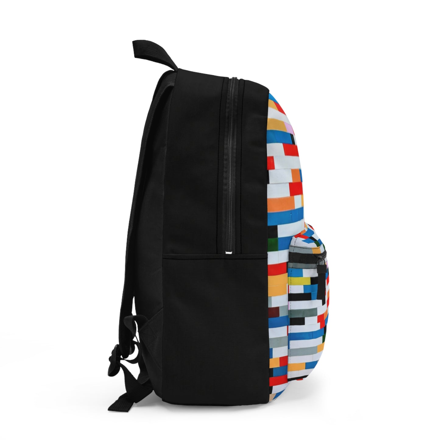 Color Block Pixel Backpack — Modern Geometric School & Travel Bag