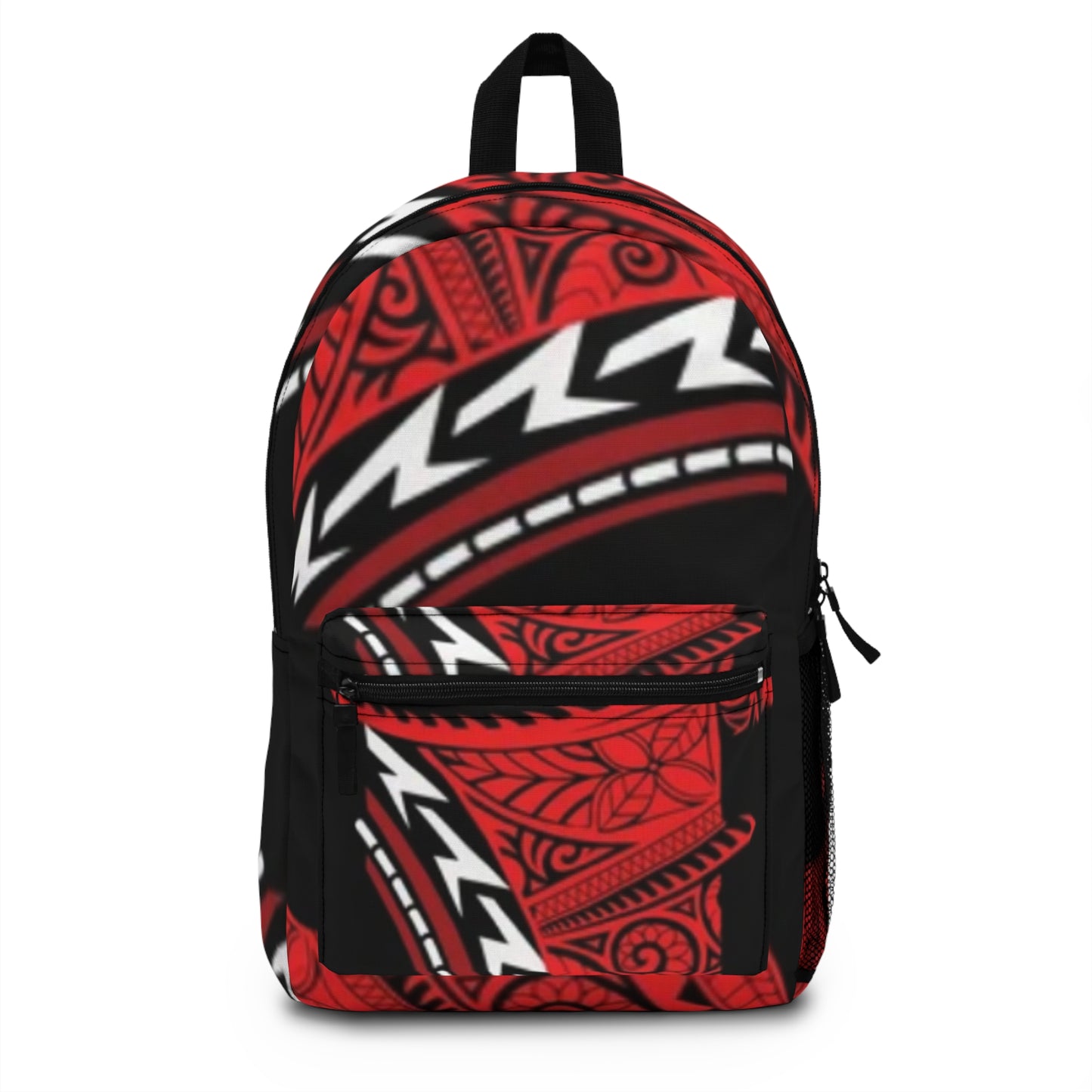 Red Tribal Pattern Backpack — Bold Polynesian-Inspired School & Travel Bag