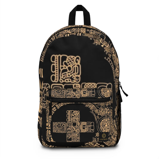 Vintage-Inspired Artist's Backpack with Intricate Patterns