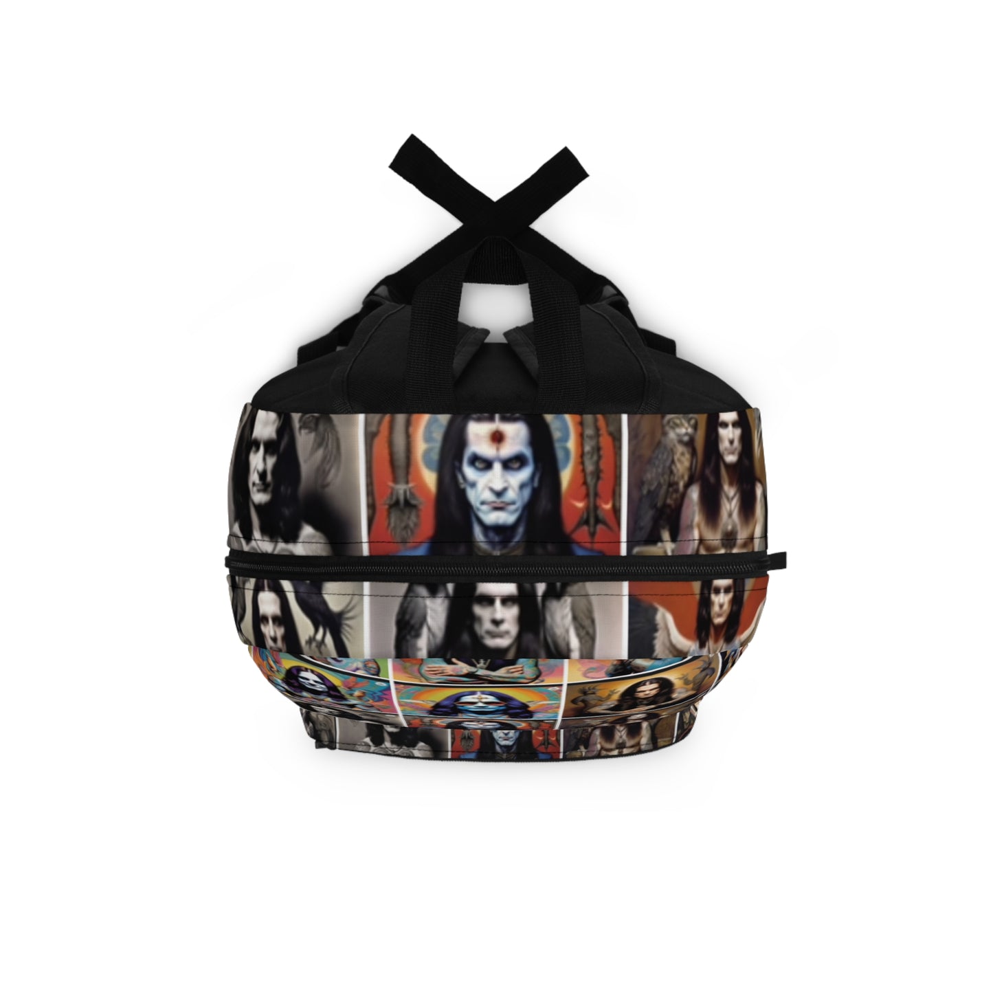Retro Rock Portraits Backpack – Colorful Band Photo Grid Bag