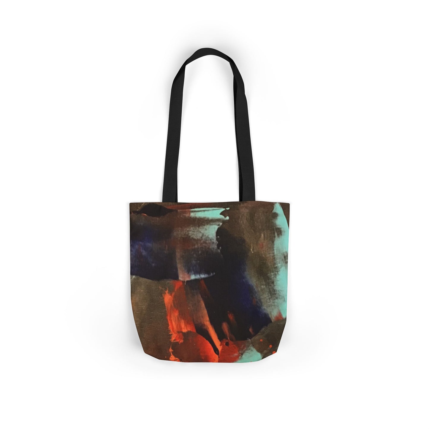 Abstract Watercolor Canvas Tote — Colorful Fluid Art Beach & Market Bag