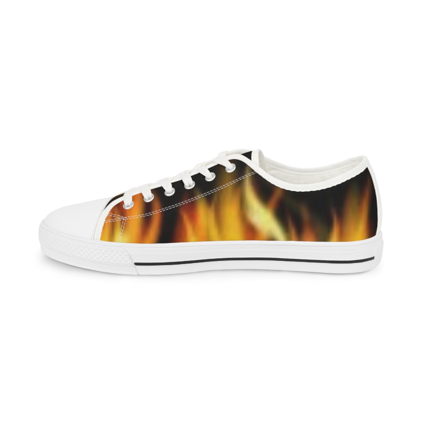 Stylish Fire Print Low Top Sneakers for Men
