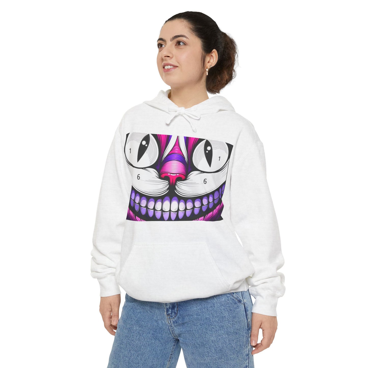 Cheshire Grin Hoodie — Psychedelic Cat Smile Pullover